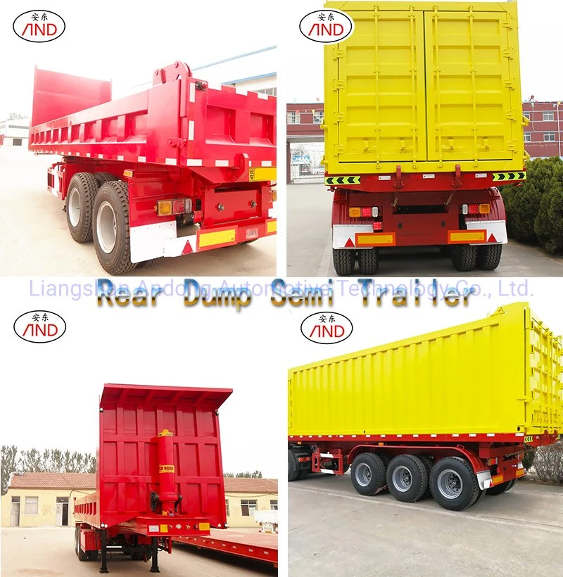 Factory Manufactured 3 Axle Rear Dump Semi Trailer