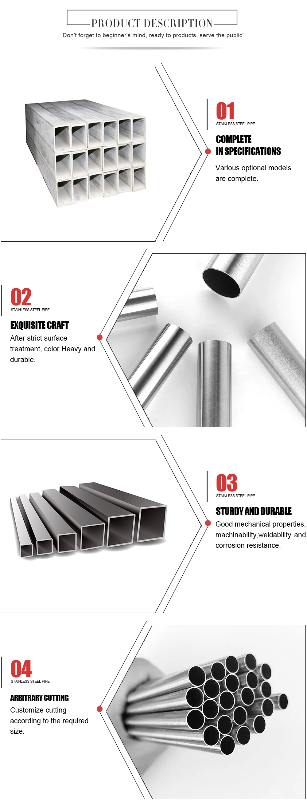 ASTM 201 304 304L 316 316L 321 S32205 S32750 Cold Drawn Stainless Seamless Steel Tube