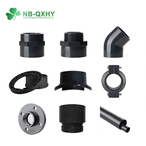 DIN Standard Pn10 Pn16 PVC Plastic UPVC CPVC Elbow Tee Industry Plumbing Pipe Fittings