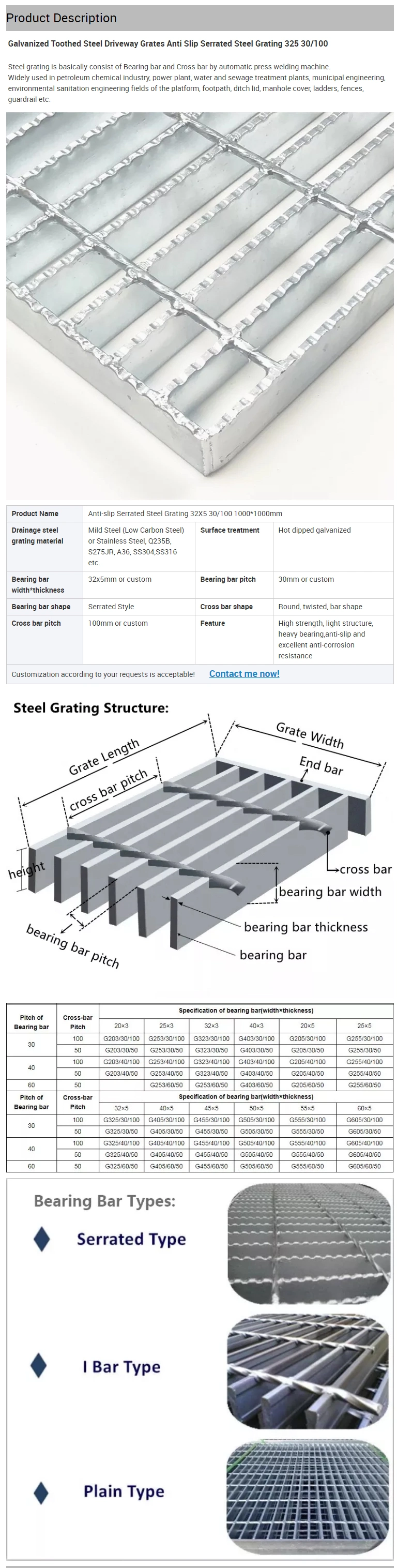 Steel Galvanized Steel Driveway Grates Grating Office Building Flat Bar Twisted Bar 5*5/6*6/8*8mm More Than 5 Years 50mm/100mm